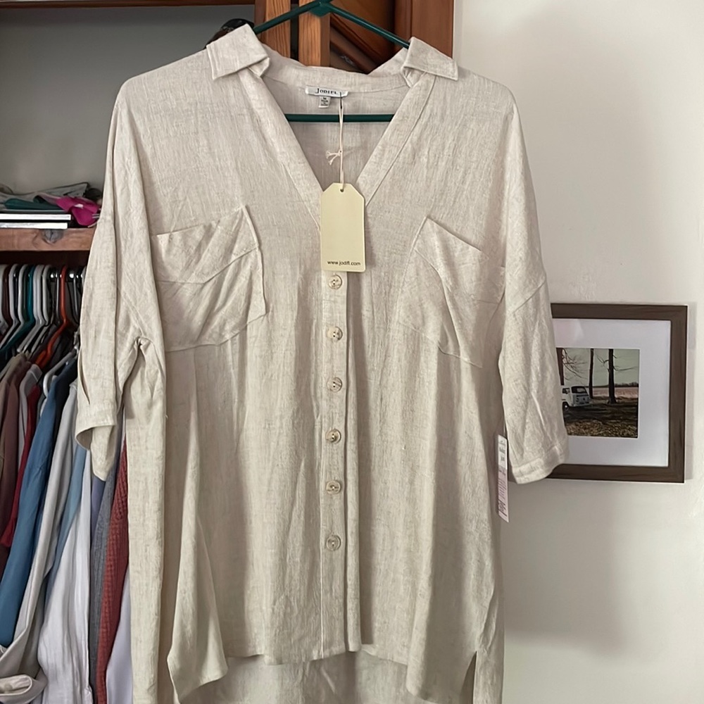 Button up short sleeve boutique top